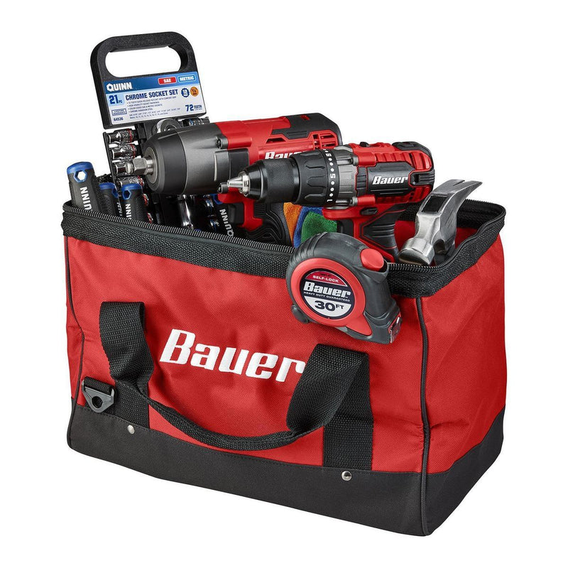 BAUER Bolsa para Herramientas de 16 Pulgadas con 6 Bolsillos interiores