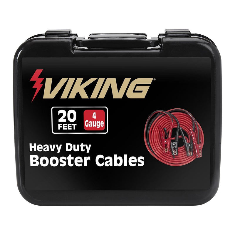 VIKING 57602 Cables de Arranque de Servicio Pesado de 20 pies, Calibre 4