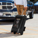 VIKING 59466 Cargador de Batería con Ruedas de 2/15/50/250 Amperios, 6/12 Voltios, Arrancador de Motor y Probador de Alternador