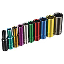 67865 Juego de Dados Largos SAE Codificados por Color de 1/4", 10 Piezas – PITTSBURGH PRO