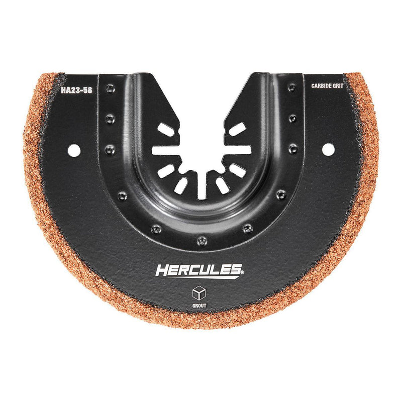 HERCULES 70201 Cuchilla en Forma de Media Luna con Grano de Carburo de 3-5/8 in. para Herramientas Múltiples Oscilantes