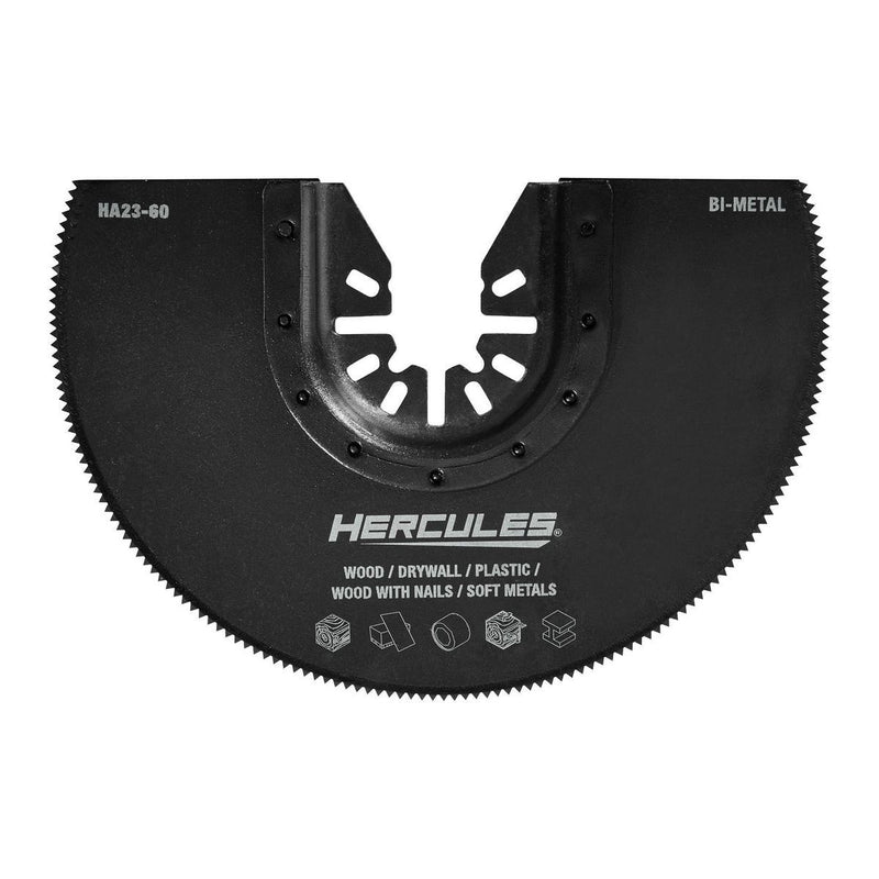 HERCULES 70225 Hoja en Forma de Media Luna de 4 Pulgadas de bi-metal para Herramientas Multifunción Oscilantes