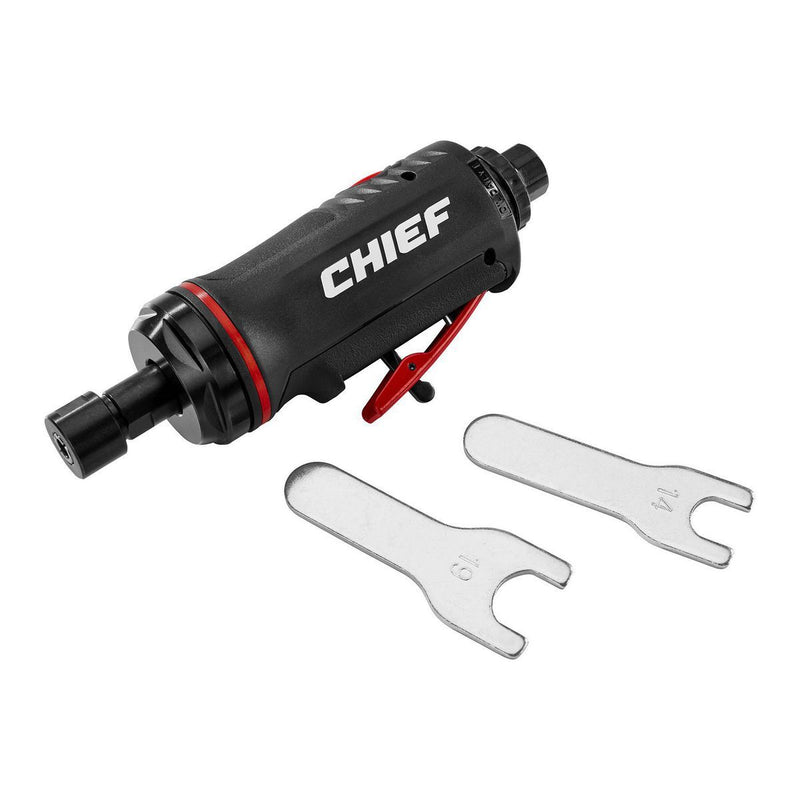 70313 Amoladora Neumática Recta Profesional de 1/4" con Cuerpo Compuesto – CHIEF