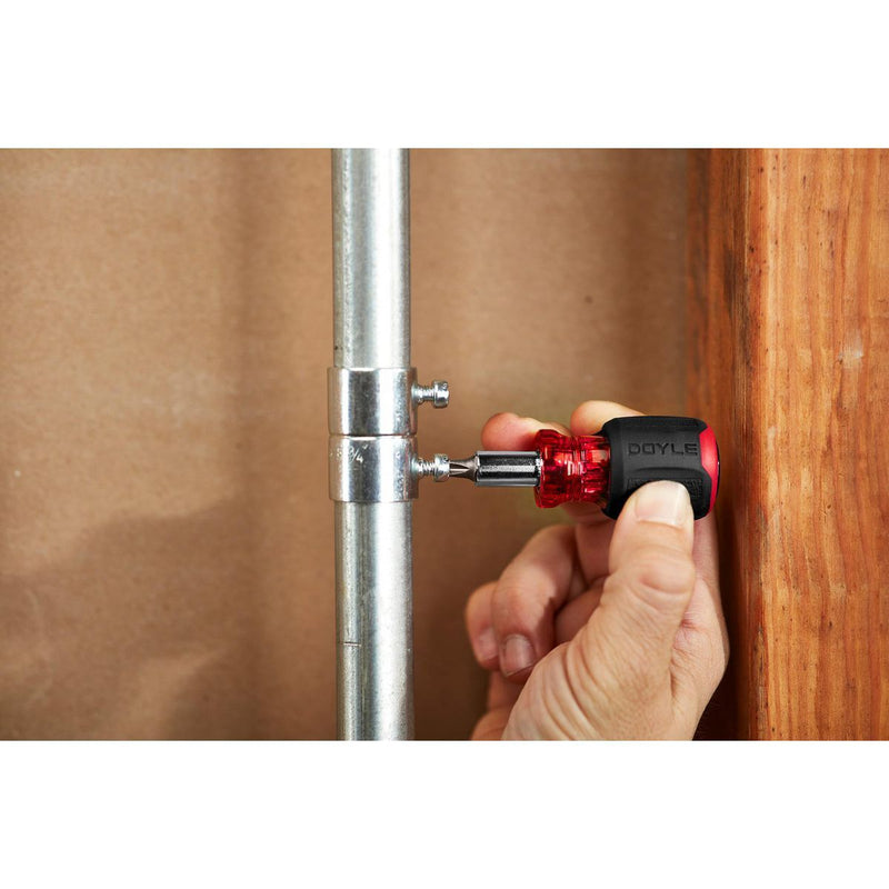 DOYLE 70688 Destornillador Multibit Stubby 6 en 1 / Destornillador de Tuercas