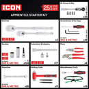 ICON 73134 Juego de Herramientas para Técnicos, 251 piezas