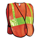 Naranja reflectante chaleco de malla