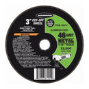 3 pulg. 46 Grit metal de corte de la rueda