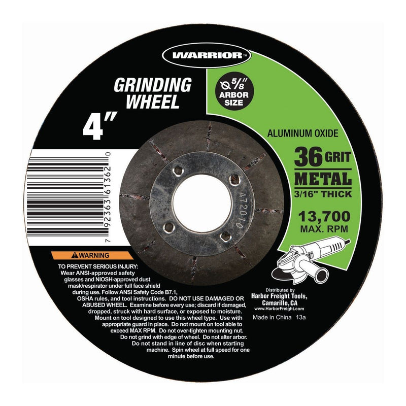 4 en. 36 Grit metal Grinding Wheel