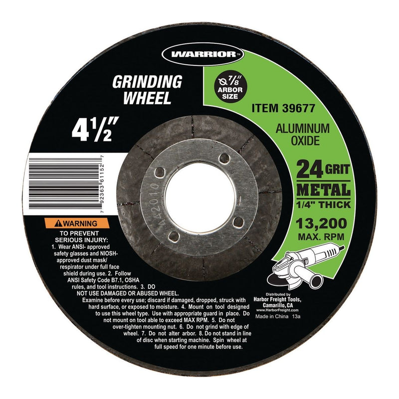 4-1 / 2 en. 24 Grit metal Grinding Wheel