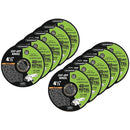 4-1 / 2 en. 40 Grit metal de corte de la rueda 10 Pk.