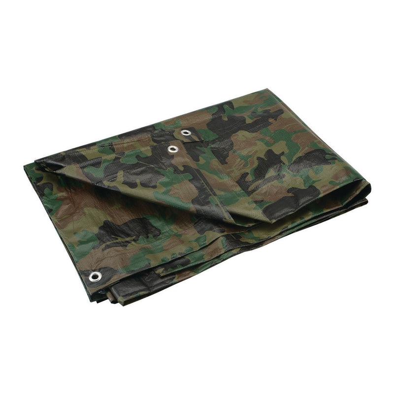 HFT 61768 Lona Resistente A La Intemperie 11 pies 4 pulg. X 15 pies 6 pulg. Camuflaje, Multiusos