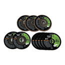 4-1 / 2 pulg. De metal pulido / Cortar / Flap Rueda Surtido Set 10 Pc.