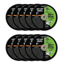 7 pulg. 30 Grit metal de corte de la rueda 10 Pk.