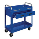 U.S. GENERAL 56606 Carro de servicio con cajón, 30 pulgadas, Azul