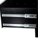 YUKON 56613 Gabinete De Almacenamiento Móvil De 9 Cajones Con Tapa De Madera Maciza, Negro, 46 pulg.