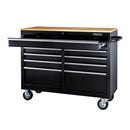 YUKON 56613 Gabinete De Almacenamiento Móvil De 9 Cajones Con Tapa De Madera Maciza, Negro, 46 pulg.