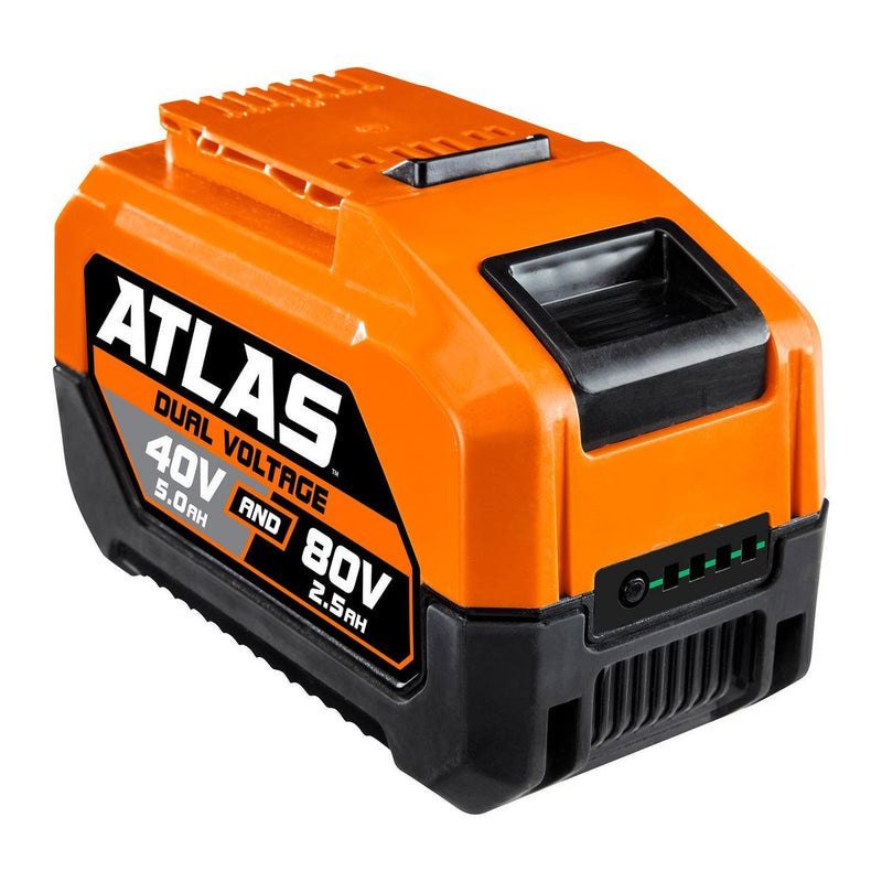 ATLAS 57014 Batería De Iones De Litio De 80v 2.5 Ah, 40v 5.0Ah