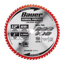 BAUER 57229 Hoja De Sierra Circular De Uso General 60T, 12 pulg.