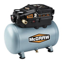 MCGRAW 57572 Compresor De Aire Sin Aceite De 3 Galones, 1/3 HP, 110 PSI