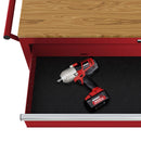 YUKON 57779 Banco de Trabajo Móvil Con Tablero De Madera Maciza, 46 pulg., rojo