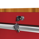 YUKON 57779 Banco de Trabajo Móvil Con Tablero De Madera Maciza, 46 pulg., rojo