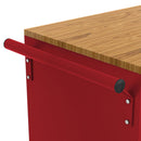 YUKON 57779 Banco de Trabajo Móvil Con Tablero De Madera Maciza, 46 pulg., rojo