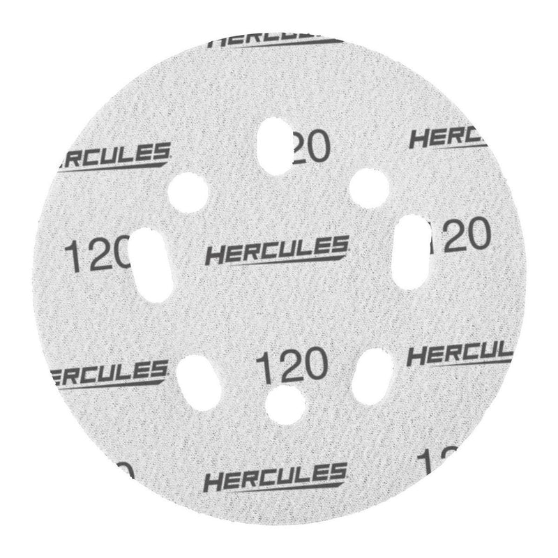 HERCULES 58403 Disco De Lijado De Patrón Universal Con Velcro, Grano 120, 5 pulg, 5 piezas