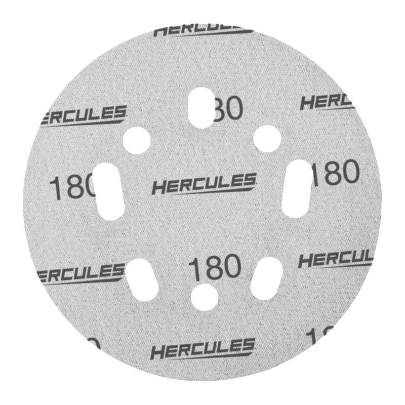HERCULES 58406 Disco De Lija De Patrón Universal Con Velcro, Grano 180, 5 pulg, 5 piezas