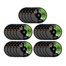 3 en. 40 Grit metal de corte de ruedas, 25 Pk.