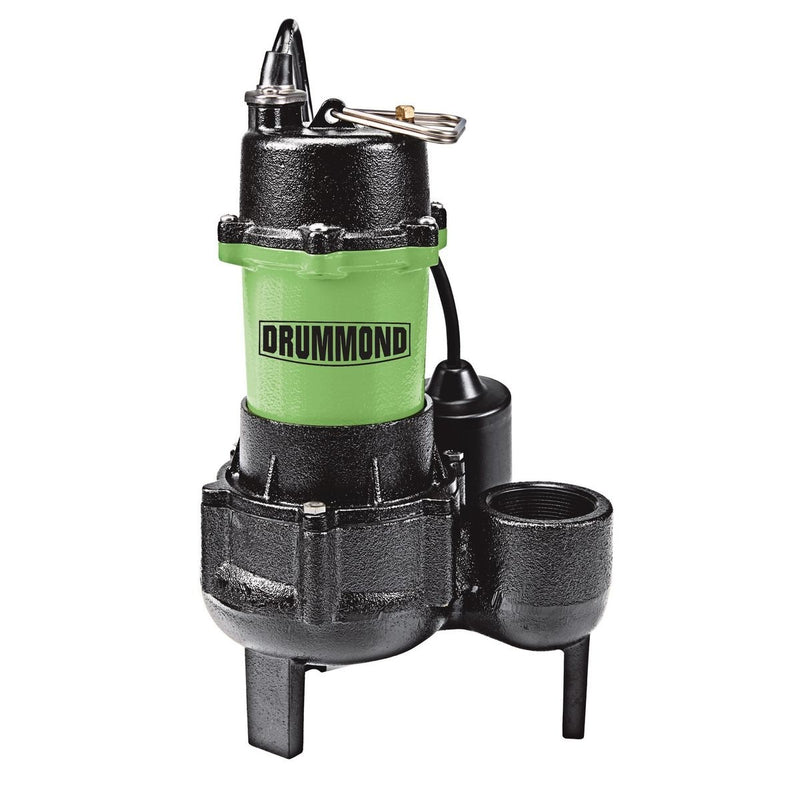 DRUMMOND 63323 Bomba Sumergible Para Aguas Residuales De 1/2 HP Con Interruptor De Sujeción