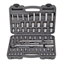 PITTSBURGH 69261 Juego de dados métricos y SAE Drive, 1/4 pulg., 3/8 pulg., 1/2 pulg, 64 piezas