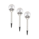 3 piezas de vidrio solar crujido bola Camino Juego de luces