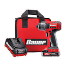 BAUER 64755 Kit De Destornillador De Impacto Hexagonal Con Batería De 1,5 Ah, 20v Hypermax ™ Iones De Litio Inalámbrico 1/4 pulg. Cargador Rápido y Bolsa