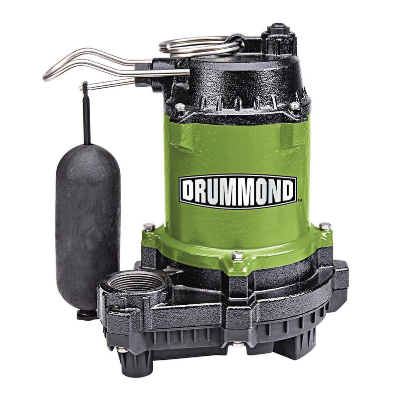 DRUMMOND 63645 Bomba Sumergible De Sumidero-Efluente De 1/3 HP Con Interruptor De Flotador Vertical 3300 GPH