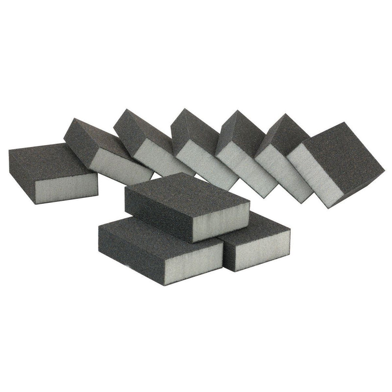 Esponjas de lijado de óxido de aluminio - Gruesa Grado, 10 Pk.
