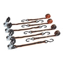 500 lb. Capacidad 1 pulg. X 15 ft. Trinquete Tie Downs, 4 Pk.