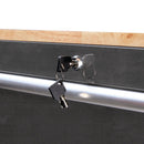 YUKON 64023 Gabinete/Banco De Trabajo Móvil Con Tablero De Madera Maciza, Negro, 46 pulg.