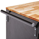 YUKON 64023 Gabinete/Banco De Trabajo Móvil Con Tablero De Madera Maciza, Negro, 46 pulg.
