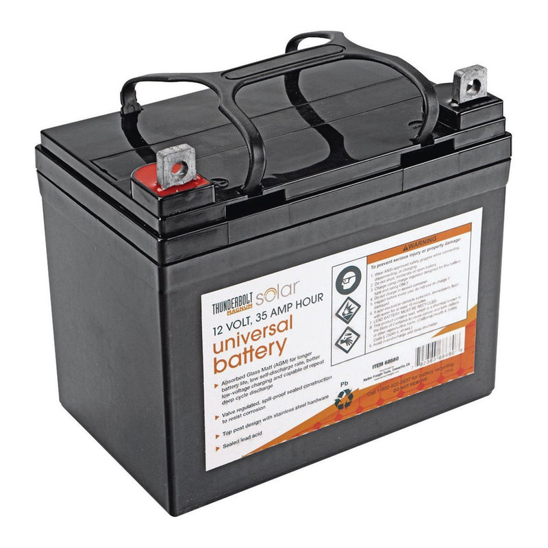 THUNDERBOLT SOLAR 68680 Batería de ácido de plomo sellada de 12 V, 35 Ah