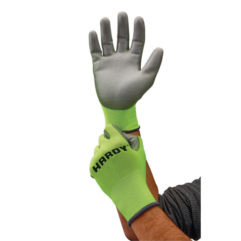 Pantalla táctil de alta visibilidad de poliuretano recubierto guantes de trabajo X-Large