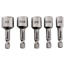 5 Pc SAE Impacto Calificación magnético Tuerca Setter Set - 1-3 / 4 en Long.