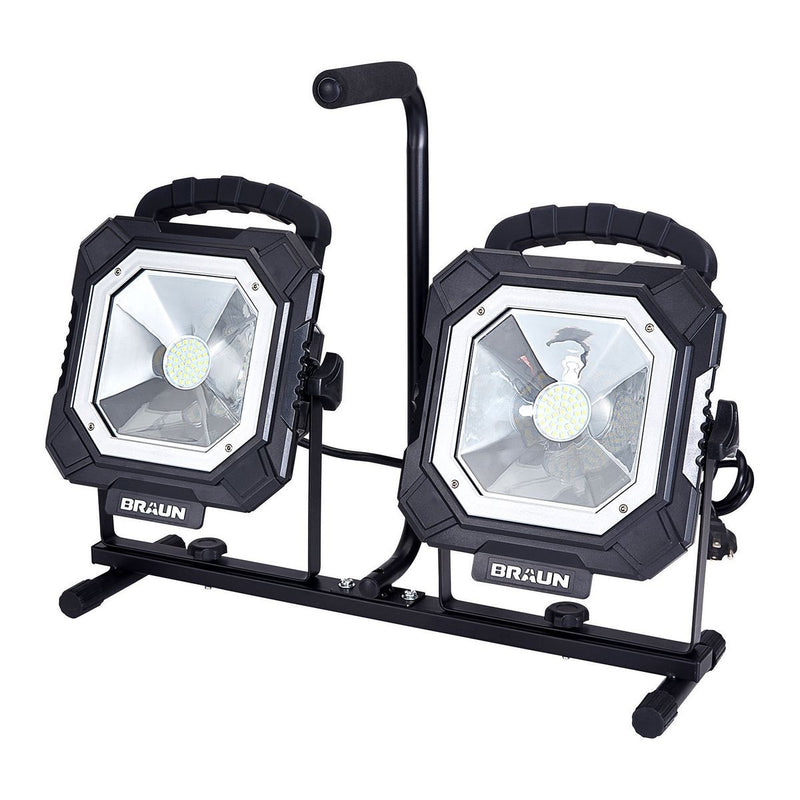 BRAUN 64800 Luz De Trabajo LED De Doble Cabezal De 4500 Lúmenes