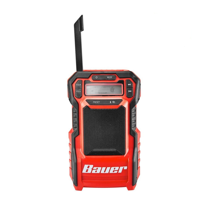 BAUER 64825 Radio Compacta Inalámbrica Iones De Litio HYPERMAX ™ De 20v Con Bluetooth® (Solo Herramienta)