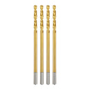 7/64 pulg. Bit titanio Taladro Set, 4 Pc.