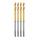 9/64 pulg. Bit titanio Taladro Set, 4 Pc.