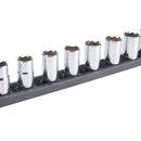 U.S. GENERAL 64998 Riel/Organizador De Dado Magnético Con Cierre Giratorio - Negro, 1/2 pulg.