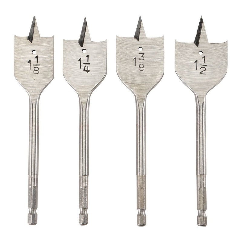 De acero de gran diámetro de Spade Bit Set, 4 Pc.