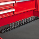 U.S. GENERAL 70021 Riel/Organizador De Dados Magnético - Negro, 3/8 pulg.