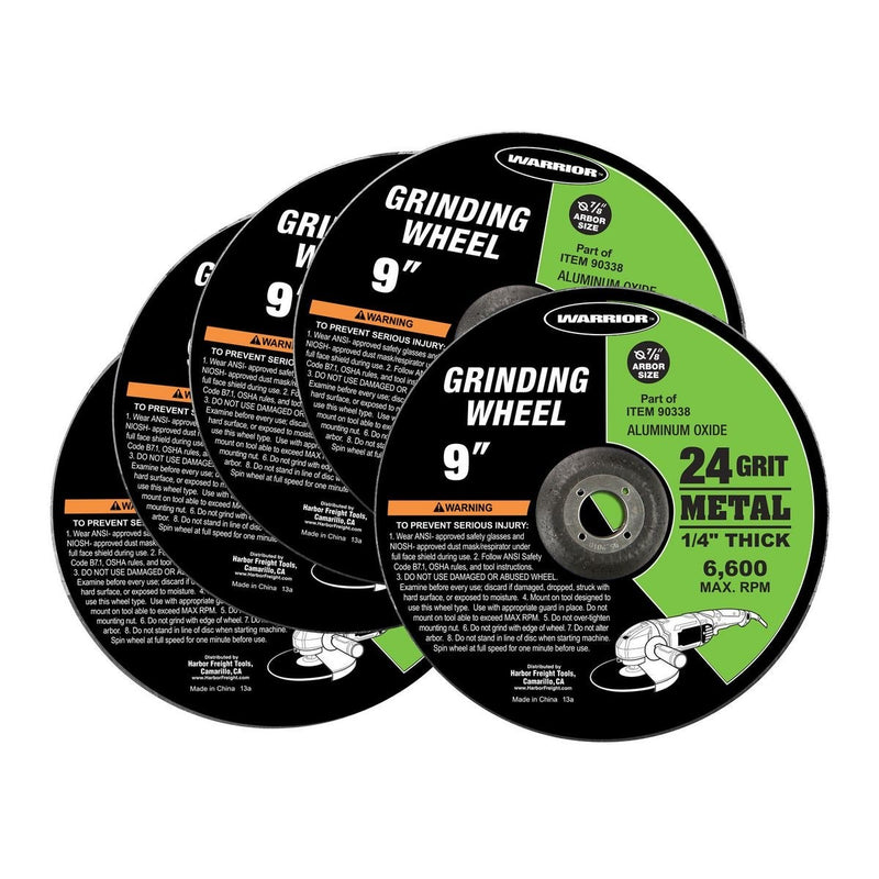 9 en. 24 Grit metal Grinding Wheel 5 Pk.