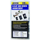 STOREHOUSE 67588 Surtido De Clips En U y Tornillos 170 pza.
